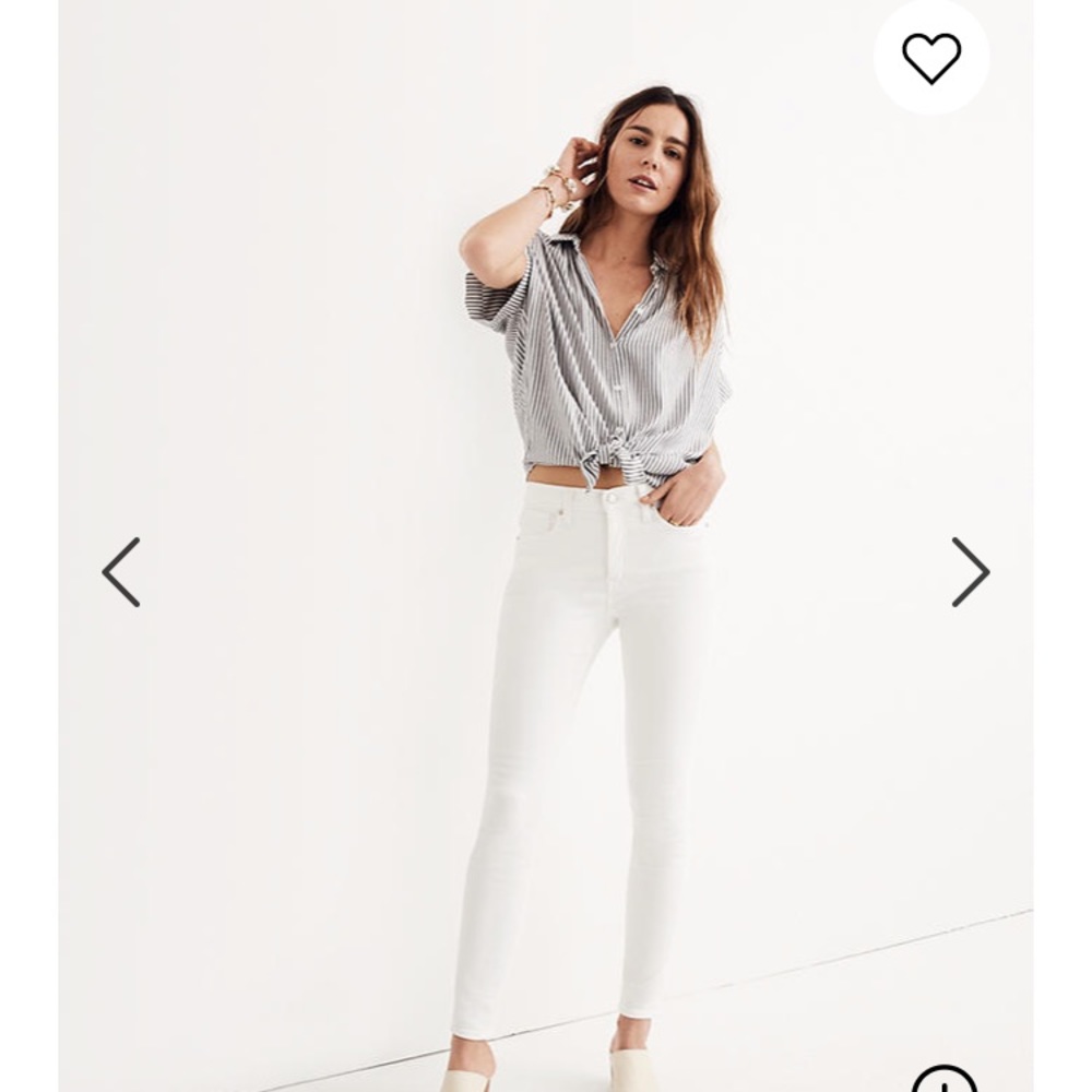 taller 9" mid-rise skinny jeans in pure white